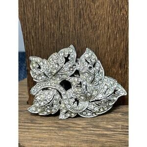 Vintage Rhinestone Scarf Hat Or Shoe Clip 2” Flaw Read